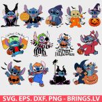 Stitch Halloween SVG, Lilo and Stitch Halloween SVG, Stitch in costume SVG, Cricut Stitch Halloween, Trick-or-treat Stitch SVG, PNG, DXF, EPS