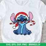 Stitch With Christmas Candy SVG, Stitch Christmas t-shirt SVG, Lilo & Stitch Christmas SVG, Stitch Holiday SVG, Cricut Christmas SVG