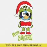 Bluey Grinch SVG, Christmas Bluey SVG, Grinch theme SVG, Cricut Christmas SVG, kids’ holiday craft file, Silhouette cut file, instant download