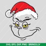 Grinch Face Christmas SVG, holiday Grinch SVG, Christmas Grinch design, Cricut Grinch face, Grinch Christmas crafts, funny Christmas SVG