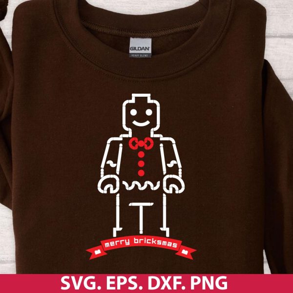 Merry Bricksmas Gingerbread SVG