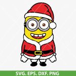 Minion Santa SVG, Christmas Minion SVG, holiday Minion design,  Cricut Minion design, Holiday Minion décor, funny Christmas SVG