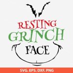 Resting Grinch Face SVG, Grinch face SVG, funny Christmas SVG, holiday SVG, Cricut Christmas SVG, Grinch-themed crafts, Christmas humor SVG