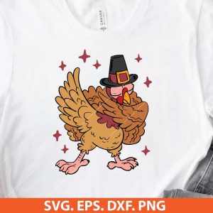 Thanksgiving dabbing turkey SVG Cut File