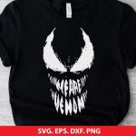 Venom Head SVG, Venom Face SVG, superhero SVG, anti-hero SVG design, Cricut Venom files, PNG, DXF, EPS, Cut Files, Instant Download