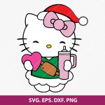 Hello kitty svg, Hello Kitty Christmas Svg, PNG, DXF, EPS, Cutting Files for Cricut and Silhouette - Instant Download