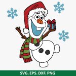 Olaf Christmas SVG, cute Olaf SVG, Christmas SVG, Frozen holiday cut file, Olaf snowman design, Cricut Frozen crafts, Olaf Holiday SVG files