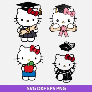 Hello Kitty Graduation SVG Design