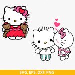 Hello Kitty Kissing Dear Daniel SVG, Hello Kitty SVG, Kitty Valentine’s Day SVG, Kitty kissing SVG, Hello Kitty love design