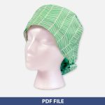 Scrub Cap printable PDF pattern, Printable Sewing Pattern for Scrub Cap, DIY Scrub Cap Pattern, Nurse Scrub Cap Pattern