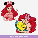 Ariel SVG, Mermaid SVG, Princess SVG, Under the sea theme, Cricut SVG file, Silhouette design, png, dxf, eps, Cut Files, Digital Download