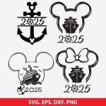 Cruise Trip 2025 SVG, Family Vacation 2025 SVG, Travel SVG for Cricut, Cruise shirt design, Anchor SVG, Tropical cruise SVG, PNG, DXF, EPS