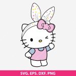 Hello Kitty Easter SVG, Kawaii Easter SVG, Hello Kitty Bunny Designs, Easter Cricut, Spring SVG, Holiday Crafts, Cute Easter Egg SVG