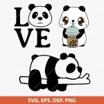 Panda SVG Bundle, cute panda SVG files, cartoon panda cut files, animal SVG bundle for Cricut, kids’ panda t-shirt SVG, panda sticker designs, panda lover svg