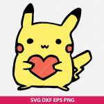 Pokemon Valentine SVG, Pikachu Valentine SVG, love-themed SVG, Cricut Valentine design, DIY Valentine craft, Pokémon love design, geeky love craft file