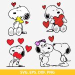 Snoopy Valentine SVG Bundle, Peanuts Valentine crafts, Snoopy love SVG designs, Valentine’s Day Peanuts bundle, Snoopy heart SVG