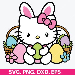 Hello Kitty Easter Bunny SVG