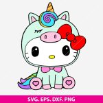 Hello Kitty SVG, Unicorn SVG, Hello Kitty Unicorn, Cute SVG, Kawaii SVG, Kids SVG, Magical Unicorn Design, Hello Kitty Craft, Digital Download