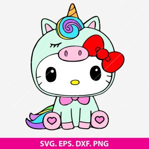 Hello Kitty Unicorn SVG