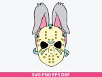 Jason Voorhees Easter SVG, Friday the 13th Easter SVG, horror Easter design, creepy Easter SVG, Cricut horror SVG, Silhouette Easter design