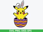 Pikachu Easter Egg SVG, Pikachu Easter SVG, Pokémon Easter SVG, Easter Egg SVG, Pikachu SVG, Pokémon SVG, Easter SVG, Cricut Easter SVG