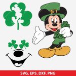 St. Patrick's Day Mickey Mouse SVG, St. Patrick's Day design, Mickey Mouse shamrock SVG, Leprechaun hat Mickey SVG, Festive Mickey SVG