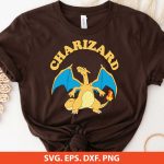 Charizard SVG, Cricut Charizard cut file, Silhouette Charizard, Charizard T-shirt design, Charizard digital download, Charizard Clipart