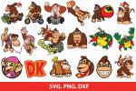 Donkey Kong SVG, retro gaming SVG, arcade game designs, gaming SVG bundle, Cricut designs, printable vector graphics, Donkey Kong crafts, gaming party decorations