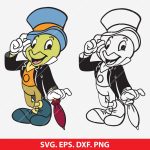 Jiminy Cricket SVG, Pinocchio SVG bundle, Cricut Jiminy Cricket files, Silhouette Jiminy Cricket designs, Layered Jiminy Cricket SVG