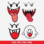 King Boo SVG, Super Mario King Boo designs, Nintendo character SVG, Cricut King Boo files, Layered King Boo SVG, DIY King Boo crafts