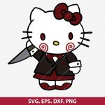 Hello Kitty Michael Myers SVG, Horror Cute SVG, Halloween Kitty SVG, Michael Myers Cricut File, Kawaii Horror SVG