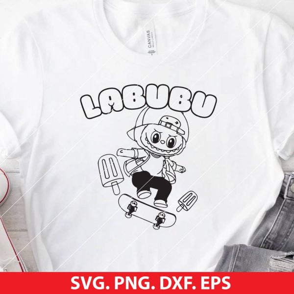Labubu outline SVG