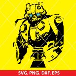 Bumblebee SVG, Transformer SVG, Cute Robot SVG, Autobot SVG, Cartoon Bumblebee, DIY Cut File, Cricut Design, Silhouette Cameo, Kids’ Craft SVG