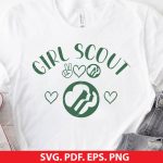 Girl Scout SVG, Scout Troop Designs, Cute Girl Scout Clipart, Camping Badge Cut Files, DIY Scout Shirts, Silhouette Cameo, Cricut Crafting