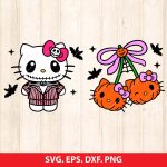Hello Kitty Halloween SVG, Hello Kitty Jack Skellington SVG, Hello Kitty Pumpkin SVG, Hello Kitty Witch SVG, Spooky Kitty