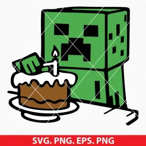 Minecraft birthday SVG