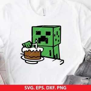 Minecraft birthday SVG