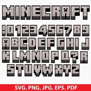 Minecraft Font SVG