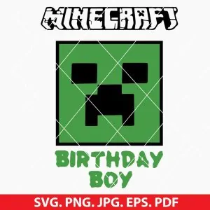 Minecraft Birthday SVG