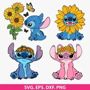Stitch With Sunflower SVG